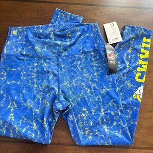 NFL Team Apparel Los Angeles Rams Womens XL Blue Yellow Tie Dye Leggings